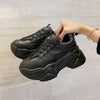Women Chunky Sneakers Casual Vulcanized Woman High Platform Sneakers Lace Up White Sneakers White Shoes Autumn Winter Fashion Platform High Quality Sneakers by Stevvex