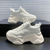 Women Chunky Sneakers Casual Vulcanized Woman High Platform Sneakers Lace Up White Sneakers White Shoes Autumn Winter Fashion Platform High Quality Sneakers by Stevvex