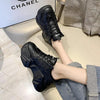 Women Chunky Sneakers Casual Vulcanized Woman High Platform Sneakers Lace Up White Sneakers White Shoes Autumn Winter Fashion Platform High Quality Sneakers by Stevvex