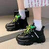 Women Chunky Sneakers Casual Vulcanized Woman High Platform Sneakers Lace Up White Sneakers White Shoes Autumn Winter Fashion Platform High Quality Sneakers by Stevvex