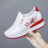 Women Comfortable Casual Shoes Summer Slip On Mixed Colors Increasing Height Sneakers Fashion High Top Hidden Heel Shoes Casual Platform Ankle Boots by Stevvex