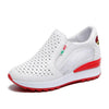 Women Comfortable Casual Shoes Summer Slip On Mixed Colors Increasing Height Sneakers Fashion High Top Hidden Heel Shoes Casual Platform Ankle Boots by Stevvex