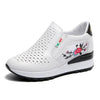 Women Comfortable Casual Shoes Summer Slip On Mixed Colors Increasing Height Sneakers Fashion High Top Hidden Heel Shoes Casual Platform Ankle Boots by Stevvex