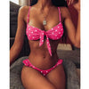 Women Dot Bikini Women Two Piece Swimsuit Women's Bikini Set Swimsuit Micro Strapless 2 Piece Bathing Suit Tie Side Bikini Bottoms Push Up Swimwear Bathing Suit Beach Wear Swimming Suit by Stevvex