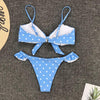 Women Dot Bikini Women Two Piece Swimsuit Women's Bikini Set Swimsuit Micro Strapless 2 Piece Bathing Suit Tie Side Bikini Bottoms Push Up Swimwear Bathing Suit Beach Wear Swimming Suit by Stevvex