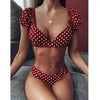 Women Dot Bikini Women Two Piece Swimsuit Women's Bikini Set Swimsuit Micro Strapless 2 Piece Bathing Suit Tie Side Bikini Bottoms Push Up Swimwear Bathing Suit Beach Wear Swimming Suit by Stevvex