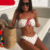 Women Dot Bikini Women Two Piece Swimsuit Women's Bikini Set Swimsuit Micro Strapless 2 Piece Bathing Suit Tie Side Bikini Bottoms Push Up Swimwear Bathing Suit Beach Wear Swimming Suit by Stevvex