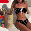 Women Dot Bikini Women Two Piece Swimsuit Women's Bikini Set Swimsuit Micro Strapless 2 Piece Bathing Suit Tie Side Bikini Bottoms Push Up Swimwear Bathing Suit Beach Wear Swimming Suit by Stevvex
