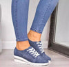 Women Fashion Breathable Platform Shoes Lightweight Non Slip Tennis High Fashion Comfy Fashion Breathable Girls Comfort Casual Lace Up Woman Walking Shoes by Stevvex