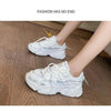 Women Fashion Sneakers Casual Leather Sports Shoes Sneakers Comfortable Walking Footwear Fashion New Lightweight Casual Thick Sneakers by Stevvex