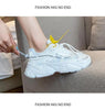 Women Fashion Sneakers Casual Leather Sports Shoes Sneakers Comfortable Walking Footwear Fashion New Lightweight Casual Thick Sneakers by Stevvex