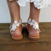 Women Flat Shoes Summer Bohemian Sandal Lace Straps Floral Style Sandal White Beach Shoes Clip Toe Casual Lace Floral Beach Flip Flop Comfy Shoes Summer Elegant Toe Ring Sandals by Stevvex