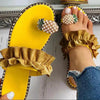Women Flat Yellow Sandals Summer Fashion Elegant Comfortable Pineapple Design For Womens by Stevvex