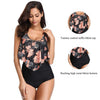 Women High Waist Bikini Plus Size Swimwear Summer Swimsuit Beach Bathing Suit Ruffle Bikini Floral Printed Ruffle High Waist Bikini Set Women's Tummy Control Bathing Suit Swimsuit Flounce Peplum by Stevvex