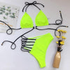 Women High Waist Bikini Swimsuit Swimwear Female Women Metal Ring Cross Bandage Bikini Set Swimsuit Two Piece Cutout Tie Back Bathing Suit Thong Bikini Set Bathing Suit Bather by Stevvex