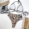 Women High Waist Bikini Swimsuit Swimwear Female Women Metal Ring Cross Bandage Bikini Set Swimsuit Two Piece Cutout Tie Back Bathing Suit Thong Bikini Set Bathing Suit Bather by Stevvex