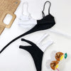 Women High Waist Bikini Swimsuit Swimwear Female Women Metal Ring Cross Bandage Bikini Set Swimsuit Two Piece Cutout Tie Back Bathing Suit Thong Bikini Set Bathing Suit Bather by Stevvex