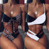 Women High Waist Bikini Swimsuit Swimwear Female Women Metal Ring Cross Bandage Bikini Set Swimsuit Two Piece Cutout Tie Back Bathing Suit Thong Bikini Set Bathing Suit Bather by Stevvex