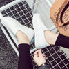 Women Leather Espadrilles Spring Trend Casual Flats Sneakers New Fashion Comfort Slip-on Platform Vulcanized Shoes Women Casual Fashionable Sports Espadrilles by Stevvex
