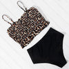 Women Leopard Print Swimsuit Women's Bikini One Shoulder Top High Waist Bottom Two Piece Swimsuits Women Push Up Bikini Set One Shoulder Beachwear Summer Leopard Bathing Suit High Waist Swimwear For Women by Stevvex