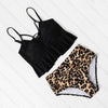 Women Leopard Print Swimsuit Women's Bikini One Shoulder Top High Waist Bottom Two Piece Swimsuits Women Push Up Bikini Set One Shoulder Beachwear Summer Leopard Bathing Suit High Waist Swimwear For Women by Stevvex