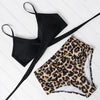 Women Leopard Print Swimsuit Women's Bikini One Shoulder Top High Waist Bottom Two Piece Swimsuits Women Push Up Bikini Set One Shoulder Beachwear Summer Leopard Bathing Suit High Waist Swimwear For Women by Stevvex
