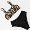Women Leopard Print Swimsuit Women's Bikini One Shoulder Top High Waist Bottom Two Piece Swimsuits Women Push Up Bikini Set One Shoulder Beachwear Summer Leopard Bathing Suit High Waist Swimwear For Women by Stevvex