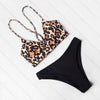 Women Leopard Print Swimsuit Women's Bikini One Shoulder Top High Waist Bottom Two Piece Swimsuits Women Push Up Bikini Set One Shoulder Beachwear Summer Leopard Bathing Suit High Waist Swimwear For Women by Stevvex