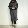Women Loose Long Hoodie Casual Solid Color Hooded Sweatshirts Student's Autumn Winter Baggy Pullover Oversized Sweatshirt Dress by Stevvex