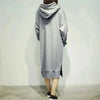 Women Loose Long Hoodie Casual Solid Color Hooded Sweatshirts Student's Autumn Winter Baggy Pullover Oversized Sweatshirt Dress by Stevvex