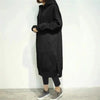 Women Loose Long Hoodie Casual Solid Color Hooded Sweatshirts Student's Autumn Winter Baggy Pullover Oversized Sweatshirt Dress by Stevvex