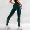 Women Mesh Leggings High Waist Seamless Fitness Leggings Fashion Female Gym Workout Leggings Seamless Gym Running Stylish Tight Athletic Leggings Soft Active Legging For Women by Stevvex