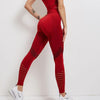 Women Mesh Leggings High Waist Seamless Fitness Leggings Fashion Female Gym Workout Leggings Seamless Gym Running Stylish Tight Athletic Leggings Soft Active Legging For Women by Stevvex