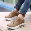 Women Modern Sneakers Height Increasing Flatform Lace-up Walking Leather Sneakers Fashion Breathble Vulcanized Shoes Women Casual Sport Sneakers by Stevvex