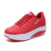 Women Modern Sneakers Height Increasing Flatform Lace-up Walking Leather Sneakers Fashion Breathble Vulcanized Shoes Women Casual Sport Sneakers by Stevvex