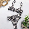 Women New High Waist Bikini Swimsuit Modern Swimwear Female Thong Brazilian Bikini Set Bathing Suit Bather Women's Twist Front High Waisted Bikini Swimsuit Halter Drawstring Tie Side Bottom Two Piece Bathing Suit by Stevvex