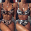 Women New High Waist Bikini Swimsuit Modern Swimwear Female Thong Brazilian Bikini Set Bathing Suit Bather Women's Twist Front High Waisted Bikini Swimsuit Halter Drawstring Tie Side Bottom Two Piece Bathing Suit by Stevvex
