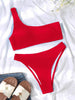 Women One-Shoulder Bikini Swimsuit Women Push Up Swimwear Women's Bathing Suit Comfortable Bikini Ribbed Two Piece Swimsuit Bikini Set Summer Bathing Suit Beach Wear Swimming Suit by Stevvex