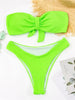 Women One-Shoulder Bikini Swimsuit Women Push Up Swimwear Women's Bathing Suit Comfortable Bikini Ribbed Two Piece Swimsuit Bikini Set Summer Bathing Suit Beach Wear Swimming Suit by Stevvex