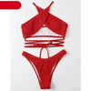 Women One-Shoulder Bikini Swimsuit Women Push Up Swimwear Women's Bathing Suit Comfortable Bikini Ribbed Two Piece Swimsuit Bikini Set Summer Bathing Suit Beach Wear Swimming Suit by Stevvex