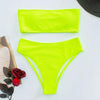Women One-Shoulder Bikini Swimsuit Women Push Up Swimwear Women's Bathing Suit Comfortable Bikini Ribbed Two Piece Swimsuit Bikini Set Summer Bathing Suit Beach Wear Swimming Suit by Stevvex