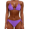 Women One Size Bright Color Swimwear Women's Bikini Pure Color Micro Bikini Charming Bra Bottom Swimsuits New Summer Style Lady Bandage Bikini Set Push-up Bra Bathing Suit Swimsuit by Stevvex