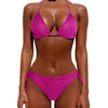 Women One Size Bright Color Swimwear Women's Bikini Pure Color Micro Bikini Charming Bra Bottom Swimsuits New Summer Style Lady Bandage Bikini Set Push-up Bra Bathing Suit Swimsuit by Stevvex