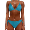 Women One Size Bright Color Swimwear Women's Bikini Pure Color Micro Bikini Charming Bra Bottom Swimsuits New Summer Style Lady Bandage Bikini Set Push-up Bra Bathing Suit Swimsuit by Stevvex