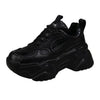 Women Platform Sneakers Leather Casual Ladies Chunky Shoes Woman High Black Fashion Thick Soled Sports Walking Shoes Lace Up Platform Leather Trainers Sneakers by Stevvex