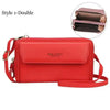 Women Pu Leather Double Layer Large Portable Crossbody Capacity Card Holders Handbags - Trendy Portable Crossbody Handbags by Stevvex