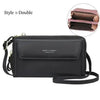 Women Pu Leather Double Layer Large Portable Crossbody Capacity Card Holders Handbags - Trendy Portable Crossbody Handbags by Stevvex