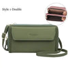 Women Pu Leather Double Layer Large Portable Crossbody Capacity Card Holders Handbags - Trendy Portable Crossbody Handbags by Stevvex