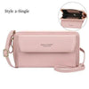 Women Pu Leather Double Layer Large Portable Crossbody Capacity Card Holders Handbags - Trendy Portable Crossbody Handbags by Stevvex