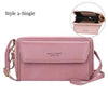 Women Pu Leather Double Layer Large Portable Crossbody Capacity Card Holders Handbags - Trendy Portable Crossbody Handbags by Stevvex